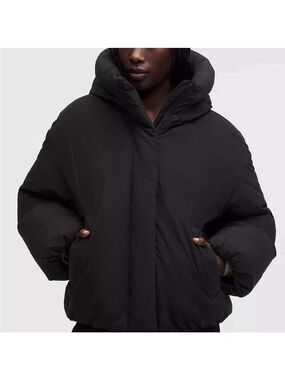 lululemon NWT Black Bubble Hem 600 Down Fill Puffer Jacket Size XL